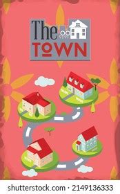 Town Poster Background Design Stock Illustration 2149136333 | Shutterstock