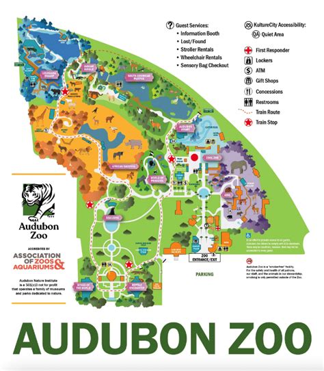 Audubon Zoo Map and Brochure (2021 - 2024) | ThemeParkBrochures.net