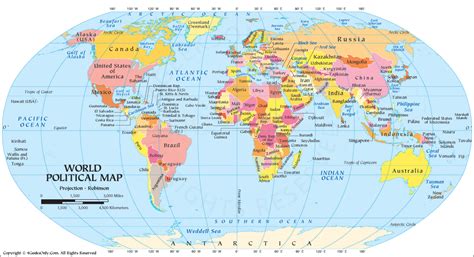 PDF of World Political Map, World Political Map PDF