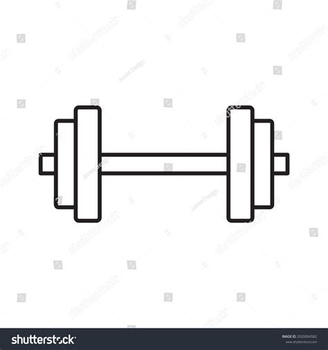 Dumbbell Icon Outline Style Stock Vector (Royalty Free) 2020004582 ...