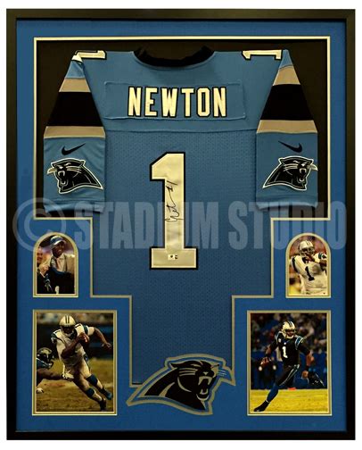 Cam Newton Autographed Framed Panthers Jersey+ - The Stadium Studio