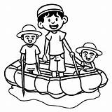 Cuban Refugee Raft Coloring Page · Creative Fabrica sketch template