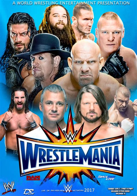 WWE Wrestlemania 2017 Poster V2 by Dinesh-Musiclover on DeviantArt