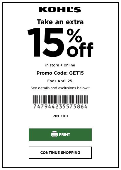 Kohls Coupons Free Printable - FREE PRINTABLE TEMPLATES