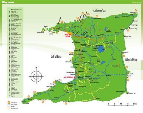 Detailed tourist map of Trinidad island. Trinidad island detailed tourist map | Vidiani.com ...