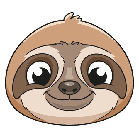 Sloth Face Illustration