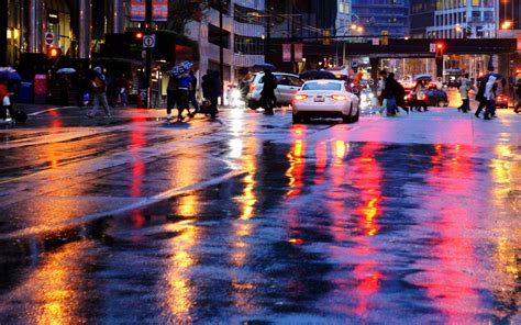 Night City Rain Lights Wallpapers - Top Free Night City Rain Lights Backgrounds - WallpaperAccess