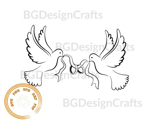 Wedding Doves SVG Wedding Ring SVG Dove Svg Ring Svg Svg - Etsy UK