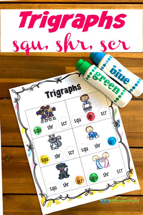 FREE Trigraph Worksheets with Do a Dot Printables