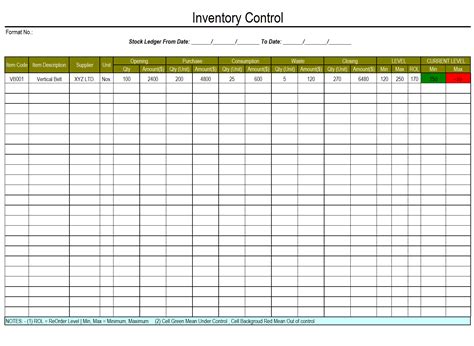 Included on this page, you'll find a stock inventory control template ...