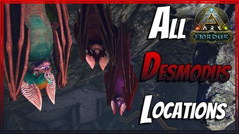 Desmodus (Giant Bat) Spawn Locations In Ark Fjordur - YouTube