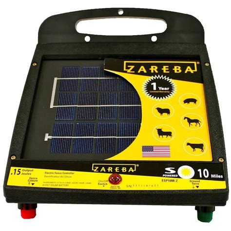 Zareba Systems 10 Mile Solar Low Impedance Fence Charger in the Electric Fence Chargers ...