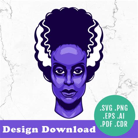 Frankenstein Bride SVG Design Instant Download