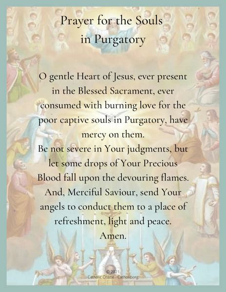 Prayer for the Souls in Purgatory (FREE PDF) | Catholic Online Learning Resources