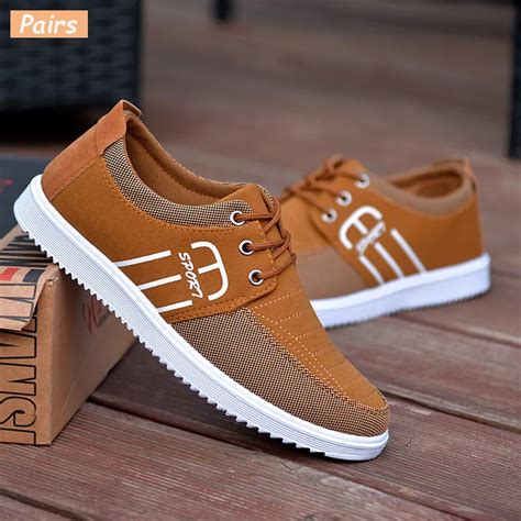 Brand Casual Shoes Men Breathable Canvas Shoes For Men Fashion ...