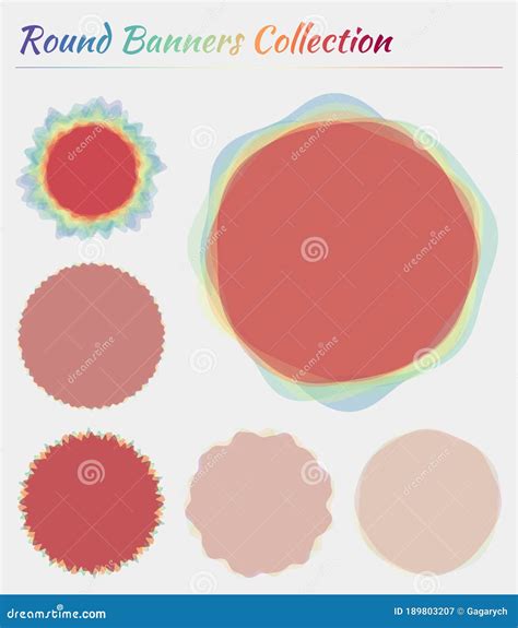 Round labels. stock vector. Illustration of badge, color - 189803207