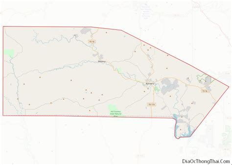 Map of Bandera County, Texas - Thong Thai Real