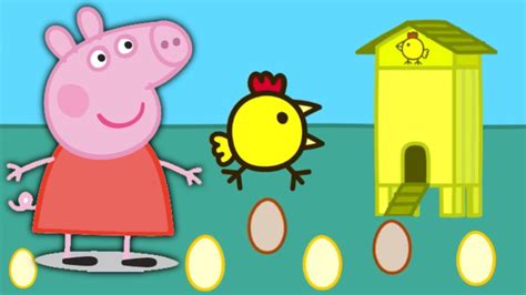 THIS HAPPY CHICKEN LAYS LOTS OF EGGS - PEPPA PIG HAPPY MRS CHICKEN GAMEPLAY - YouTube