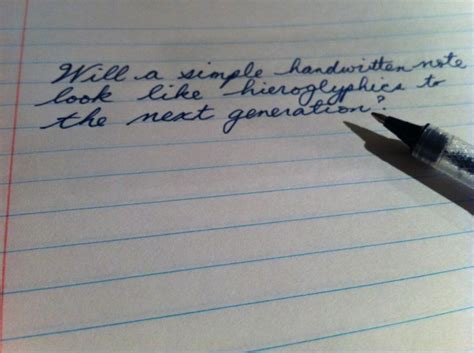 The Death of Cursive Writing? – Outside the Beltway