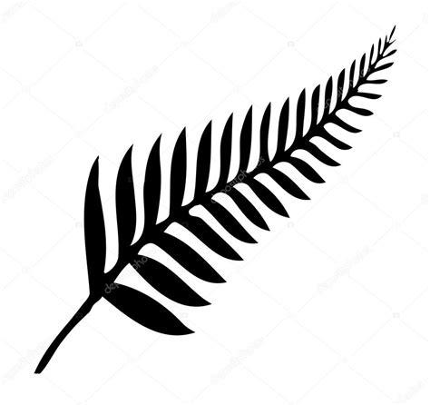 Silver Fern of New Zealand Stock Vector Image by ©BigAlBaloo #77852352