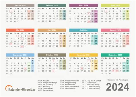 Kalender 2024 Uhrzeit De New Amazing List of - School Calendar Dates 2024