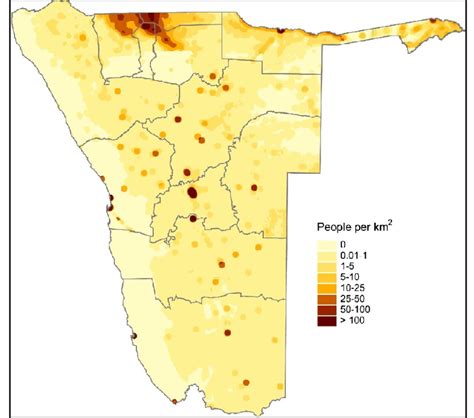 3.1 Population Density of Namibia (2013) | Download Scientific Diagram