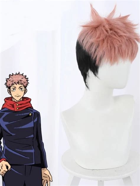 Anime Jujutsu Kaisen Yuji Itadori Cosplay Wig Hair-Takerlama | Wigs, Cosplay, Costume wigs