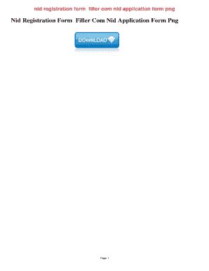 Fillable Online Nid Registration FormFiller Com Nid Application Form Png. Nid Registration ...
