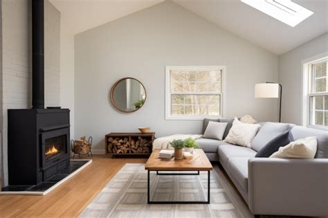 Premium AI Image | Saltbox house with simple yet modern interior color palette