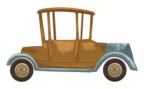 Retro car, small vehicle, old vintage automobile 17776139 Vector Art at ...