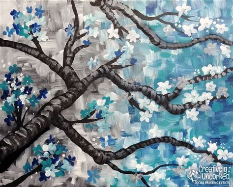 Almond Blossoms 9/19/2019 | Creatively Uncorked | Painting, Canvas art painting, Painting projects