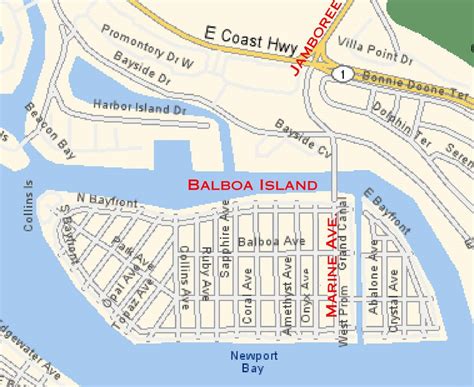 Map Of Balboa Island | Balboa Island And Misc Info | Newport Beach - Newport California Map ...