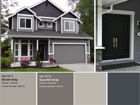 We have the exterior painted already with Sherwin Williams Dorian Gray for the siding and ...