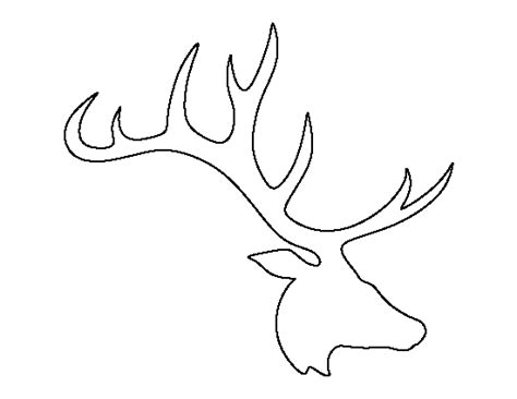 Printable Elk Head Template