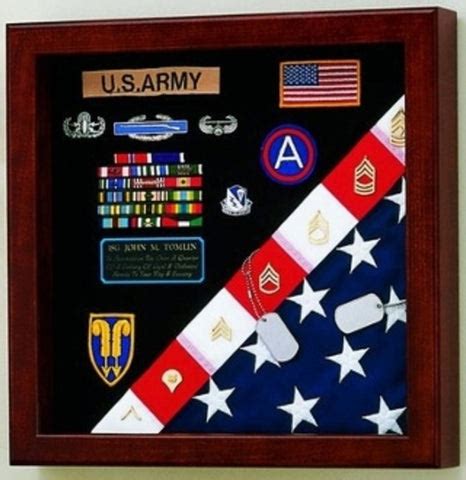 American Made Burial Flag Medals Display case. - The Military Gift Store