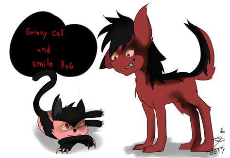 Grinny cat and Smile Dog Creepypasta Fan art by rainbow12145 on DeviantArt