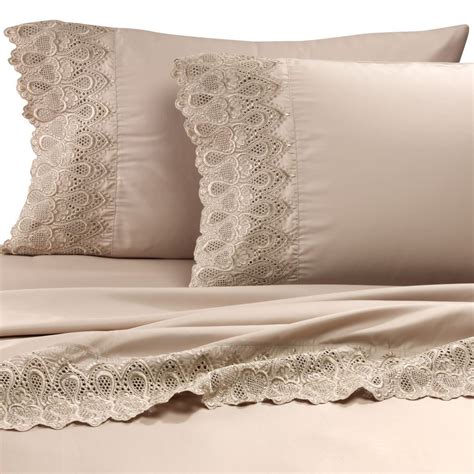 product image for Easy-Care Lace Sheet Set | Lace sheets, Simple bed, Color sheet