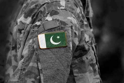 Flag of Pakistan on Military Uniforms. Pakistan Flag on Soldiers Stock ...