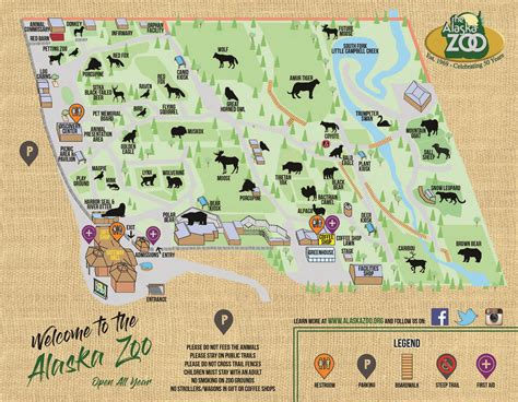 Zoo Map — The Alaska Zoo | Zoo map, Zoo, Zoo architecture