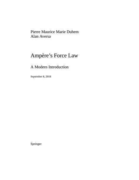 (PDF) Ampère's Force Law: A Modern Introduction