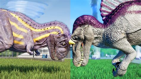 Ace Vs Spiny | Carnotaurus Vs Spinosaurus - Jurassic World Evolution ...