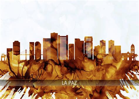 La Paz Bolivia Skyline Mixed Media by NextWay Art - Pixels