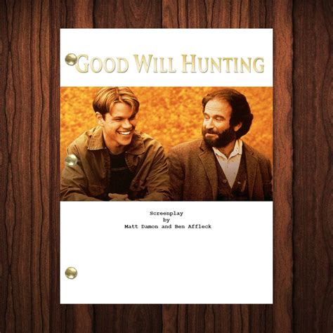 Good Will Hunting Movie Script Reprint Full Screenplay Full - Etsy