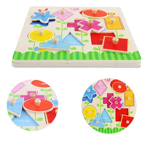 Early Teaching Geometric Shape Board Puzzle Puzzle Shape Paired ...