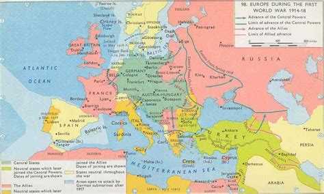 Europe during First World War 1914-1918 : r/MapPorn