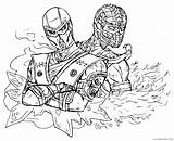 Mortal Kombat Scorpion Adult Coloring Pages sketch template