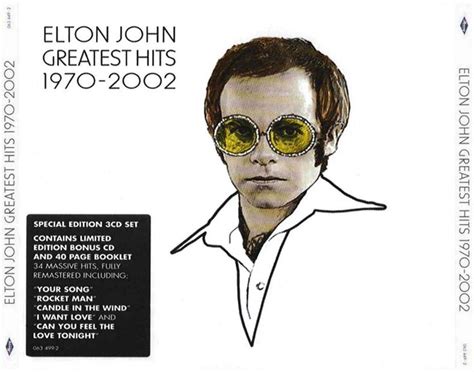 Elton John Greatest Hits 1970-2002. | Elton john, Greatest hits, Saddest songs