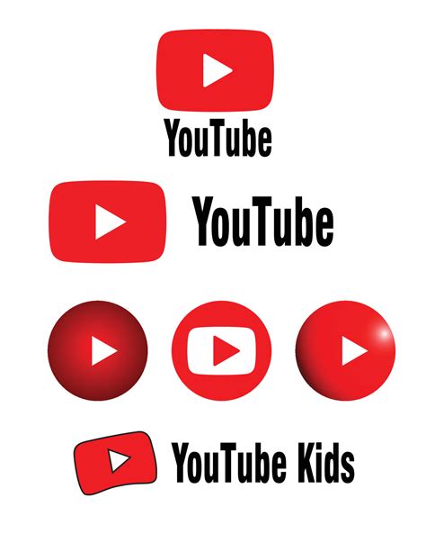 logotipo de youtube logotipo de youtube kids en color rojo ilustración ...