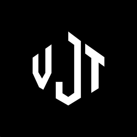 VJT letter logo design with polygon shape. VJT polygon and cube shape ...