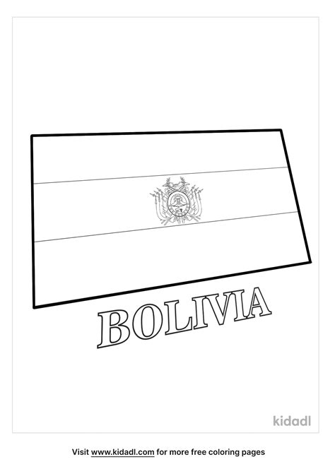 Free Bolivia Flag Coloring Page | Coloring Page Printables | Kidadl